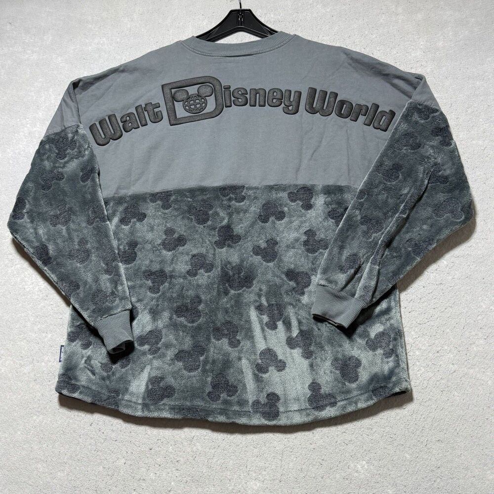 WDW Walt Disney World Mickey Icon Velour Grey Spirit Jersey Size XL